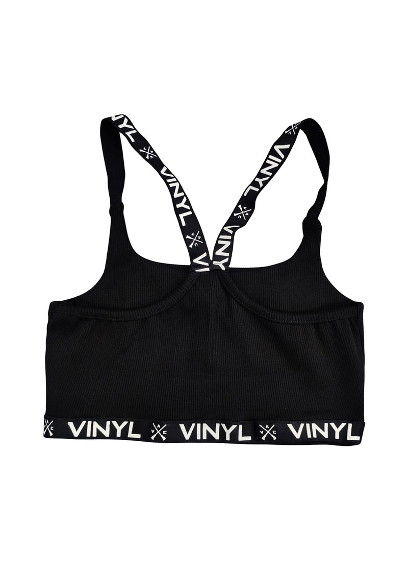 Γυναικείο μπουστάκι Vinyl art clothing - 40507-01 - bra top μαύρο