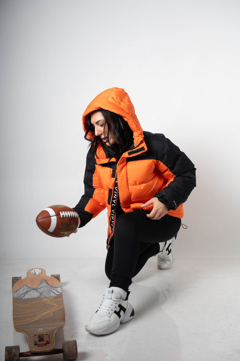 Vinyl art clothing - 60400-27-W - puffer jacket - orange