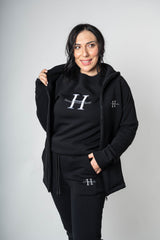 Henry clothing - 6-340-w - caligraphy H logo sweatpants - black