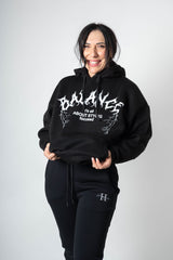 Jcyj - TRM1147-W - balance oversized hoodie - black