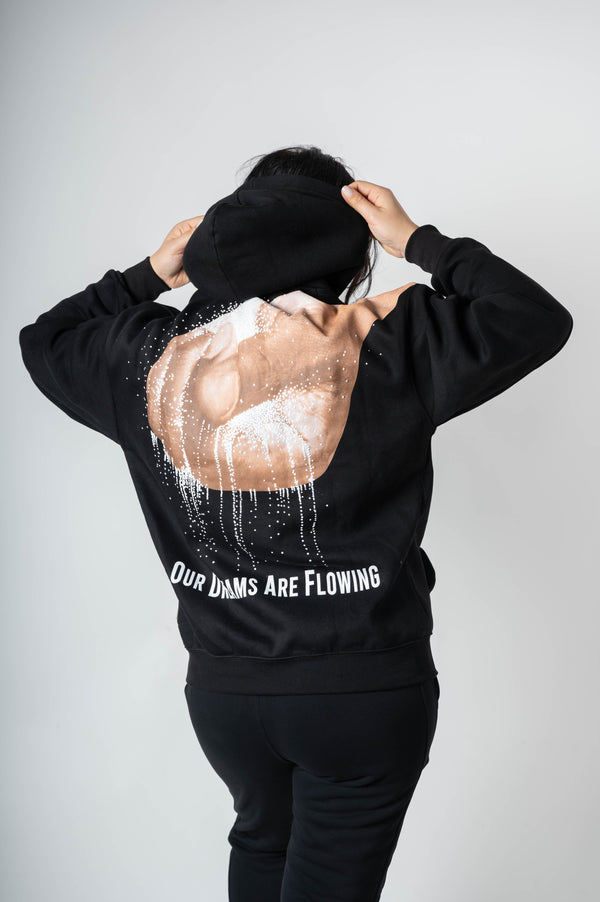 Jcyj - TRM1184-W - flowing dreams oversized hoodie - black