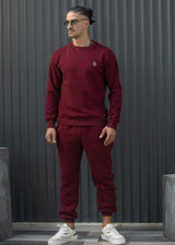 HENRY CLOTHING - Ανδρική φόρμα με κέντημα H logo - Burgundy 6-801