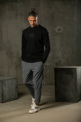 Ανδρικό φούτερ Henry clothing - 3-653 - sweatshirt premium clothing logo μαύρο