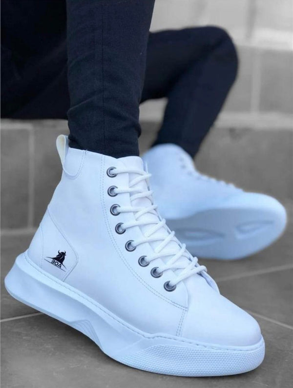 Gang - BOAGNG4 - white lined sneakers - white