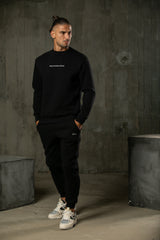 Ανδρικό φούτερ Henry clothing - 3-671 - sweatshirt premium brand logo μαύρο