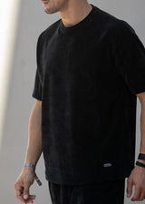 Ανδρική κοντομάνικο μπλούζα Henry clothing - 9-031 - simple over shirt μαύρο