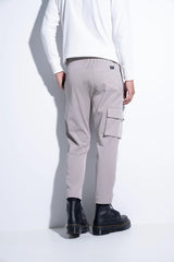 Vinyl art clothing - 02712-09 - cinched waist cargo pants - grey
