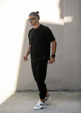 Ανδρική κοντομάνικο μπλούζα Henry clothing - 9-031 - simple over shirt μαύρο
