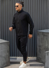 Ανδρική υφασμάτινη ζακέτα Henry clothing - 3-772 - black