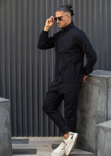 Ανδρική υφασμάτινη ζακέτα Henry clothing - 3-772 - black