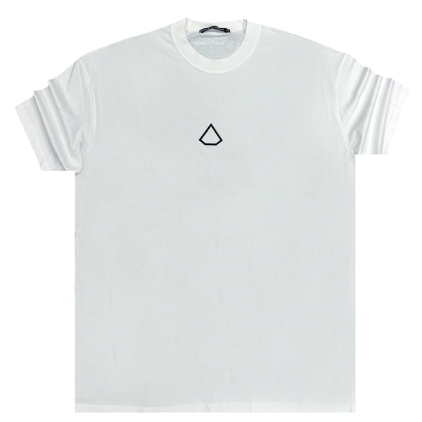 Tony couper - TT23/45 - diamond oversized tee - white