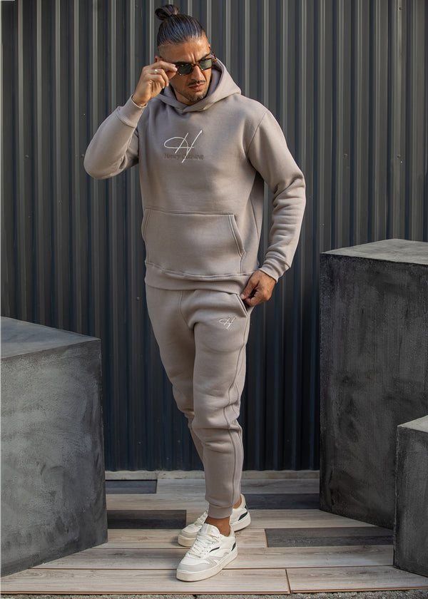 Ανδρική φόρμα Henry clothing - 6-706-simple pants σκούρο μπεζ