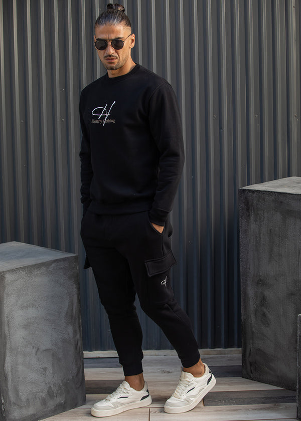 Ανδρική φόρμα cargo Henry Clothing - 6-705 - black
