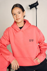 Ανδρικό φούτερ με κουκούλα Henry clothing - 3-661 - back logo hoodie κοραλί