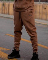 Scapegrace - SC-long-logo - essentials pants - brown