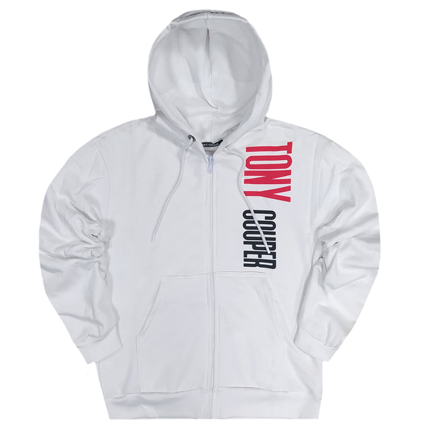 Tony couper - J23/5 -  red logo jacket - white