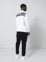 Unisex μακρυμάνικο φούτερ Magicbee - MB24700 - knit sweater logo λευκό