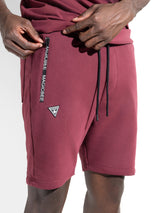 Ανδρική βερμούδα Magicbee - MB2451 - zip pockets shorts σκούρο κόκκινο