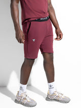 Magicbee - MB2455 - rib logo shorts - burgundy