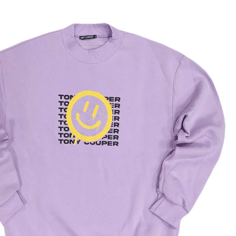 Tony couper - S23/14 - smile logo crewneck - lila