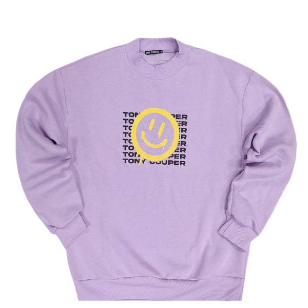 Tony couper - S23/14 - smile logo crewneck - lila