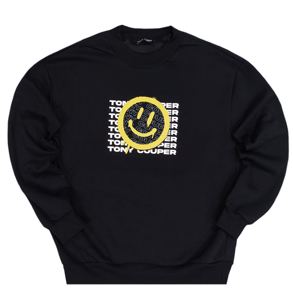 Tony couper - S23/16 - smile logo crewneck - black