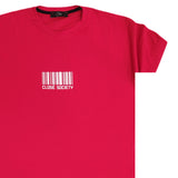 Clvse society - S23-280 - barcode logo tee - red