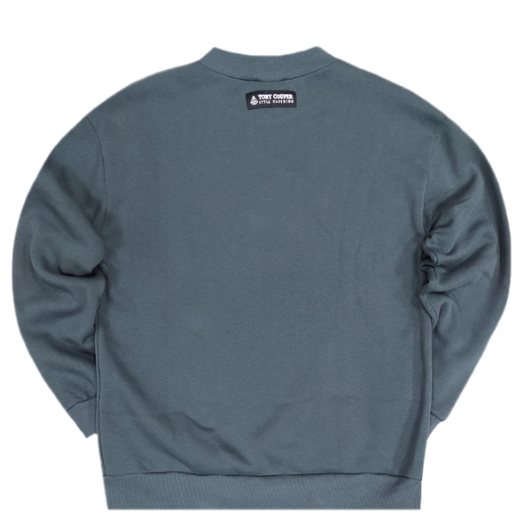 Tony couper  - S23/28 - diamond crewneck - petrol