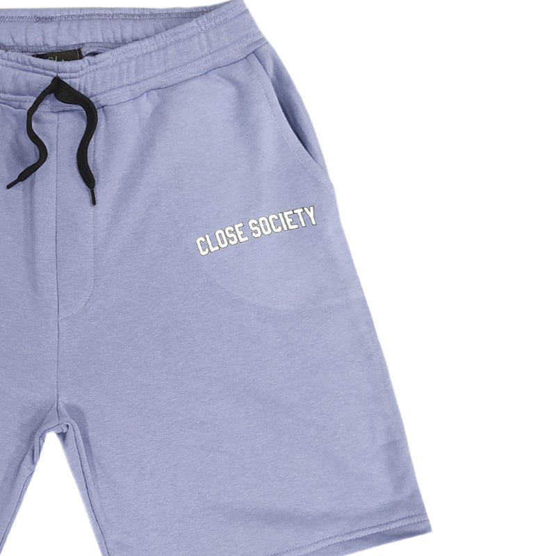 Clvse society - s23-352 - simple logo shorts - lilaq