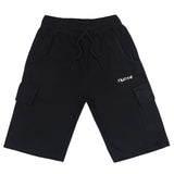 Clvse society - s23-361 - glossy cargo shorts - black