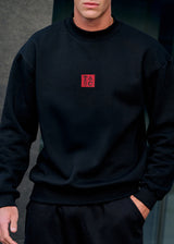 Ανδρικό μακρυμάνικο φούτερ Tony couper-S26/8-black red TC