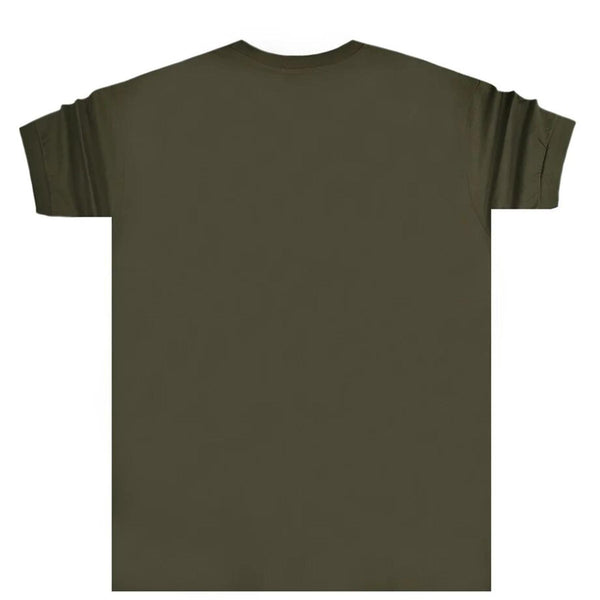 Close society - S23-285 - 180 degree logo tee - khaki