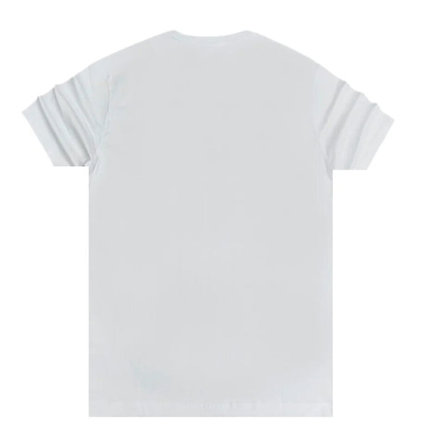 Ανδρική κοντομάνικη μπλούζα Henry clothing - 3-438 - gold emblem λευκό