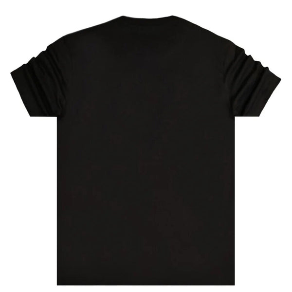 Ανδρική κοντομάνικη μπλούζα Henry clothing - 3-428 - premium logo tee μαύρο