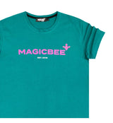 Magic bee - MB2308 - letters 2018 logo tee - petrol