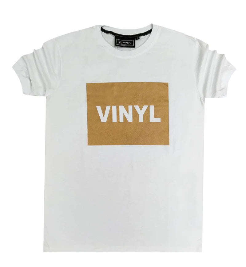 Vinyl art clothing - 89417-02-W - gold box t-shirt - white