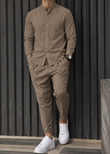 HENRY CLOTHING - Ανδρικό φθινοπωρινό παντελόνι - Πούρο 8-146