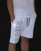 Magicbee - MB2452 - reflective logo shorts - white
