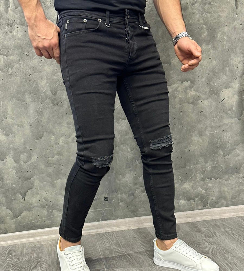 Oscar - TR26844OSC - skinny jogger jeans - black