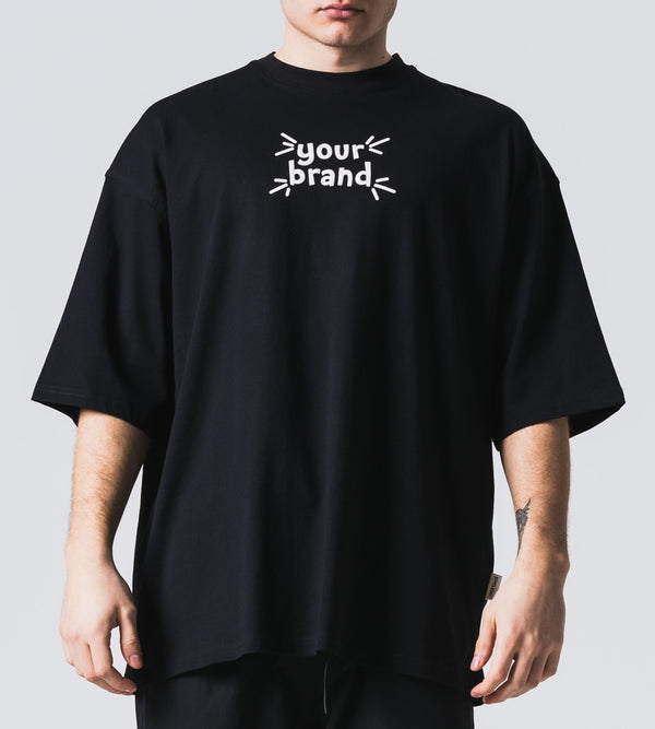 Jcyj - TRM0114 - your brand oversized tee - black