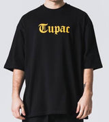 Ανδρική κοντομάνικη μπλούζα Jcyj - TRM0135 - tupac oversized fit μαύρο