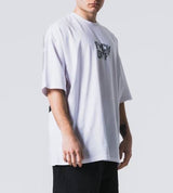 Ανδρική κοντομάνικη μπλούζα Jcyj - TRM0136 - f*ck off oversized fit λευκό