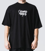 Ανδρική κοντομάνικη μπλούζα Jcyj - TRM0139 - grime smurf oversized fit μαύρο