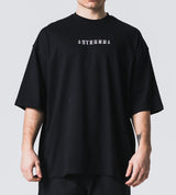 Ανδρική κοντομάνικη μπλούζα Jcyj - TRM0143 - strong popeye logo oversized fit tee μαύρο