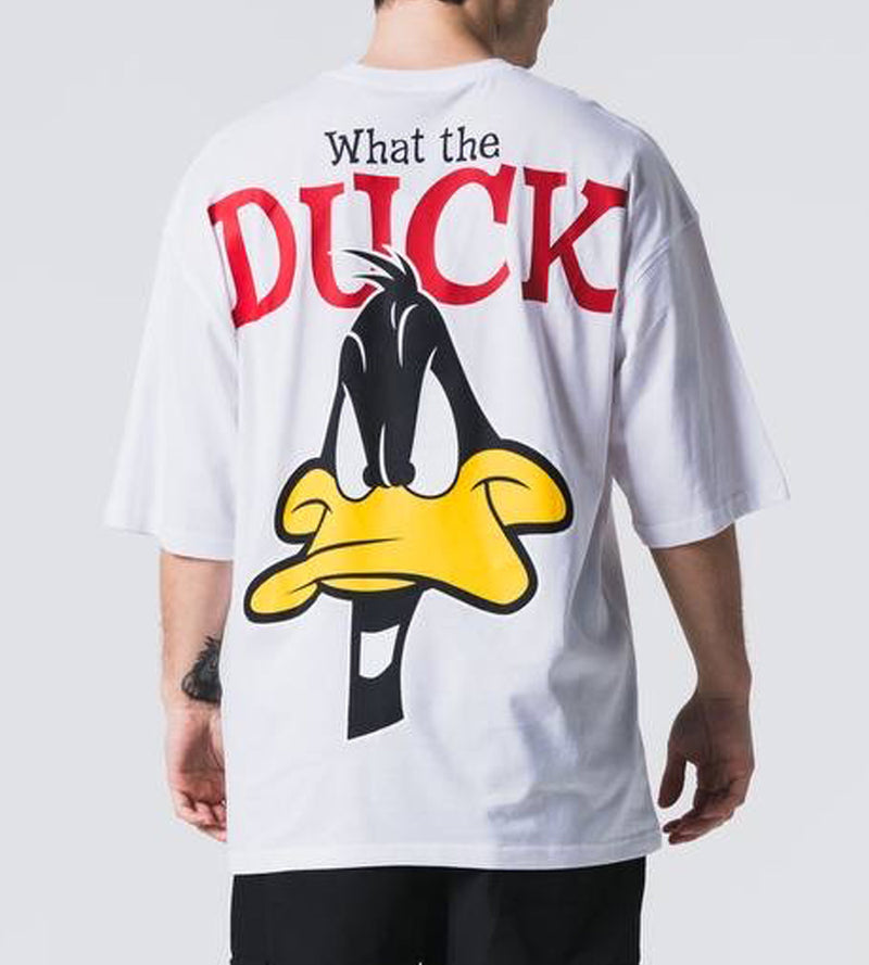 Jcyj - TRM0145 - what the duck oversized tee - white