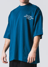 Κοντομάνικη μπλούζα Jcyj - TRM0146 - heaven logo oversized fit tee πετρόλ