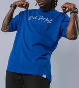 Κοντομάνικη μπλούζα Jcyj - TRM150 - esteman logo oversized tee ανοιχτό μπλε