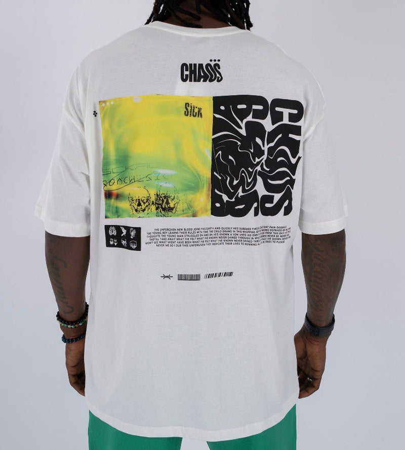 Jcyj - TRM151 - chaos oversize tee - white