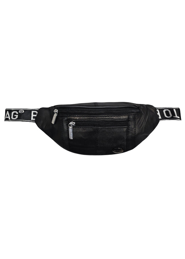 Τσαντάκι μέσης Bag To Bag - 105 - dermatine bag 3 pockets μαύρο