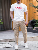 Cosi jeans - 61-S23-05 - red letters tee - white